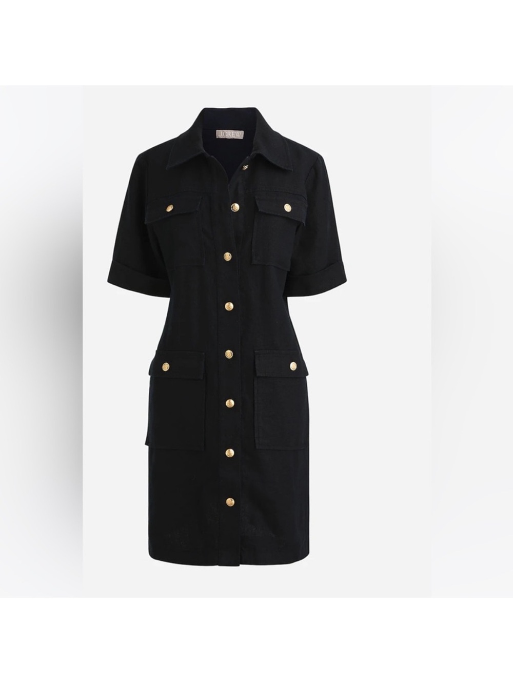 J. Crew Black gamine linen dress 16